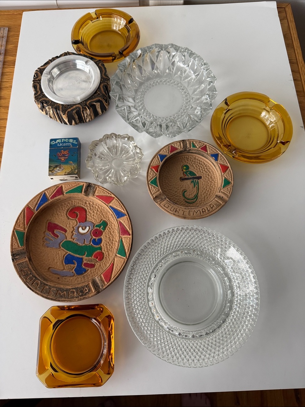 Tobacciana Vintage Collection Ashtrays Decor Vintage Collectable Clay And Glass